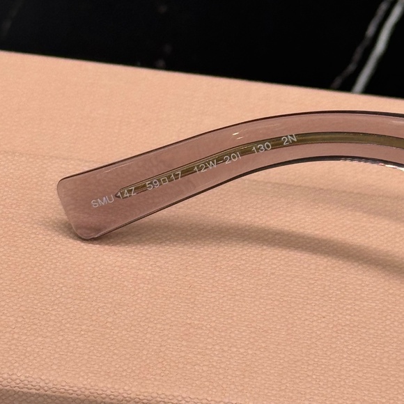 NEW MIU MIU SUNGLASSES MU14ZS 12W20I OVAL PURPLE WOMEN SMU 14Z 12W20I EYEWEAR - Picture 10 of 12